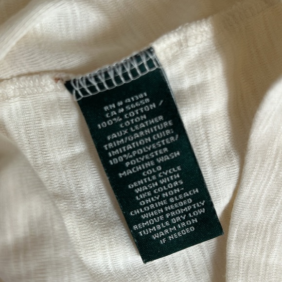 Lauren Ralph Lauren Henly Top with Faux Suede Accents Size Medium - Picture 7 of 7